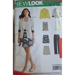 New Look 0116 Sewing Pattern Misses Jacket Top Skirt Pants Size 4-16 Uncut